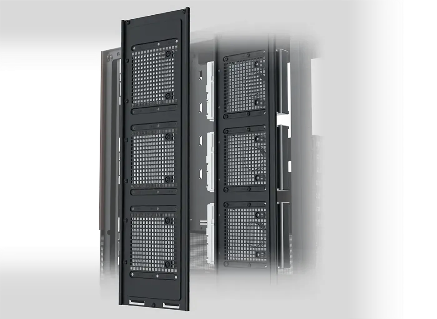 Combination drive bracket in the Endorphin WD Air holding a 3.5-inch hard drive