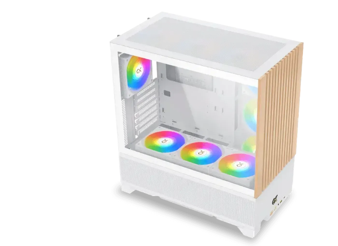 Diagram of every fan mounting position in the Endorphin WD Arctic including floor and PSU shroud