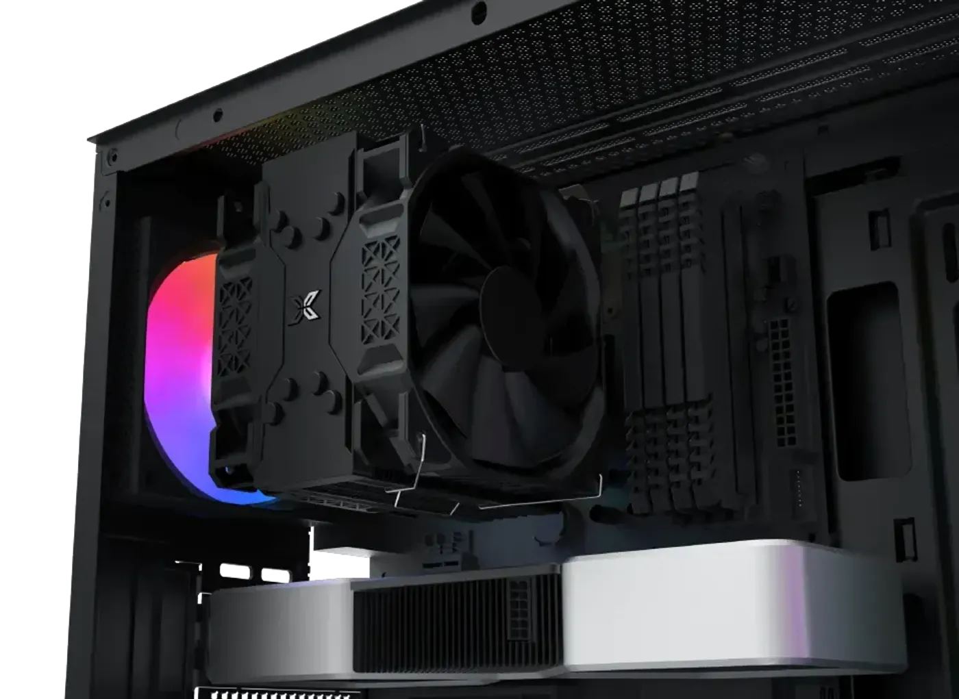 Vertical clearance available for a tower CPU cooler in the Gaming Y Pro