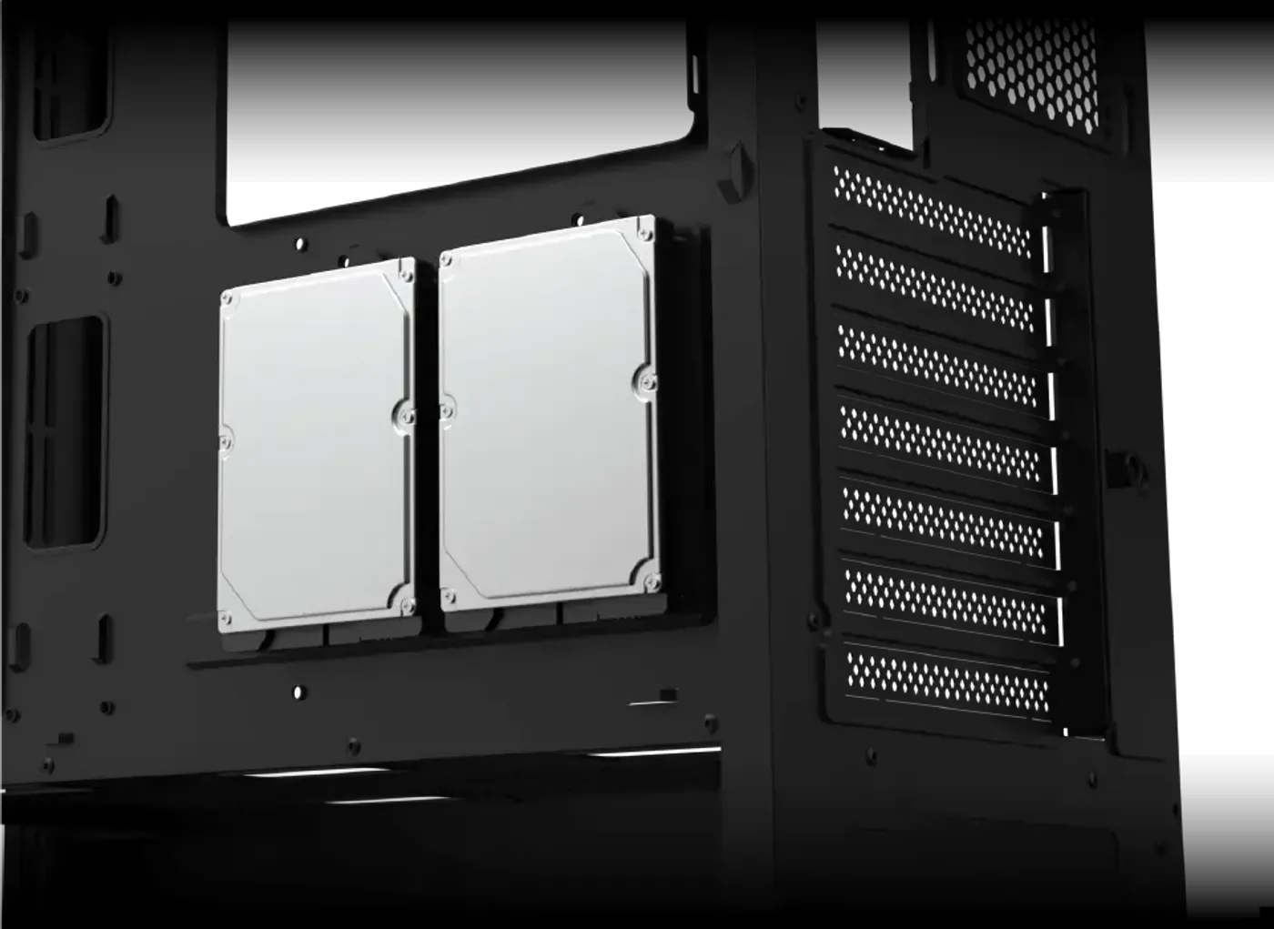 Dedicated 2.5-inch SSD bracket inside the Master X II Pro chassis