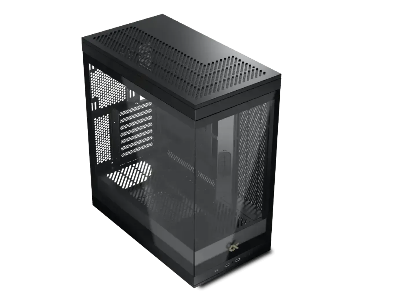Dual tempered glass panels on the Xigmatek Meta mid tower case