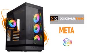 Xigmatek Meta Mid Tower Gaming Case Black - Image 1