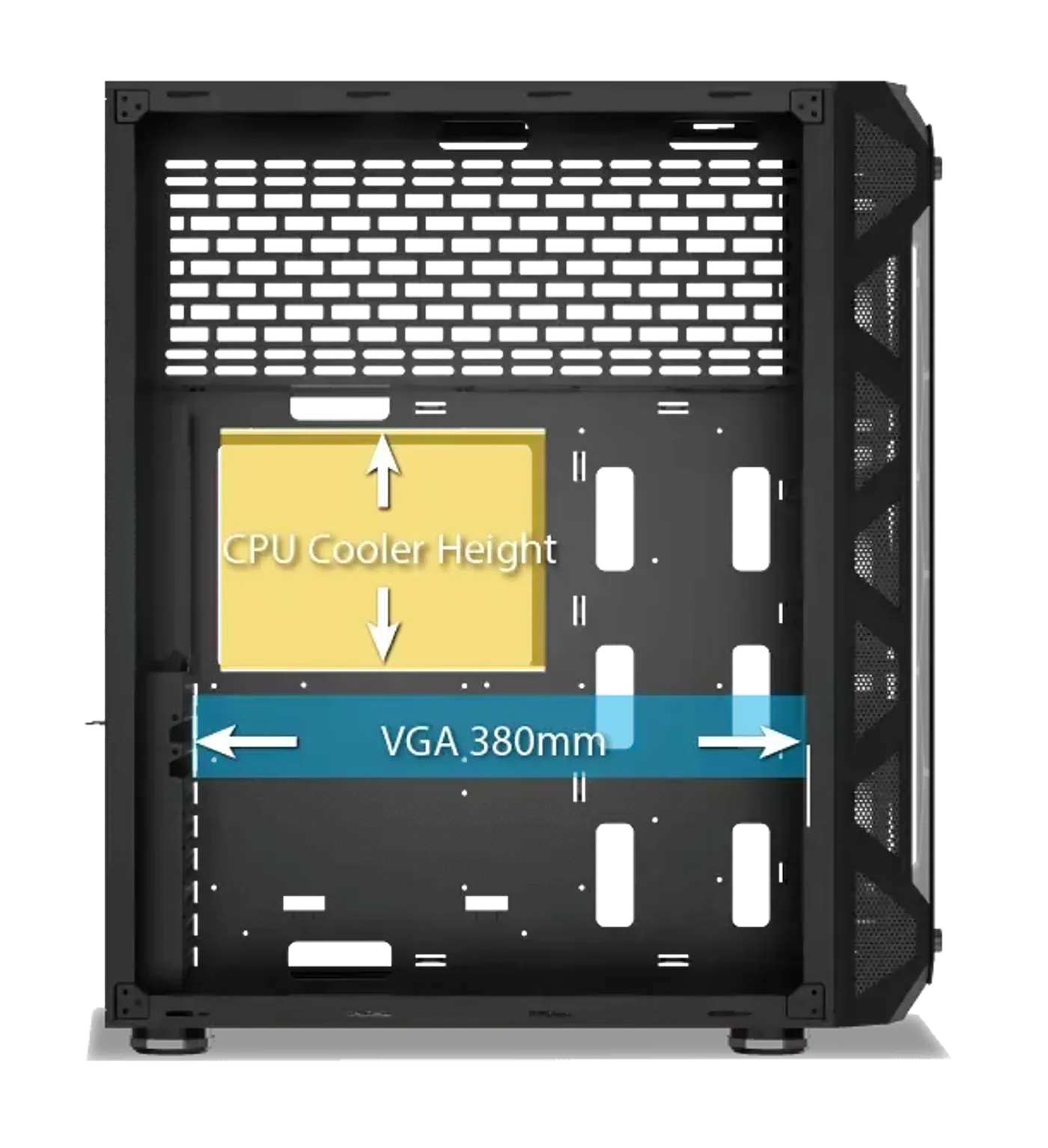 Vertical GPU mount and VGA bracket in the Xigmatek Overtake EATX case