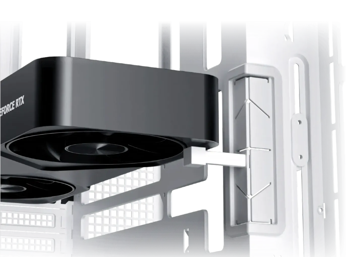 Adjustable internal bracket providing support for large graphics cards to prevent sagging
