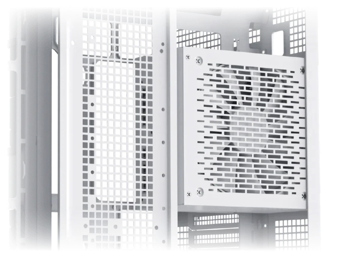 Internal chassis area showing the maximum power supply unit length clearance of 165mm