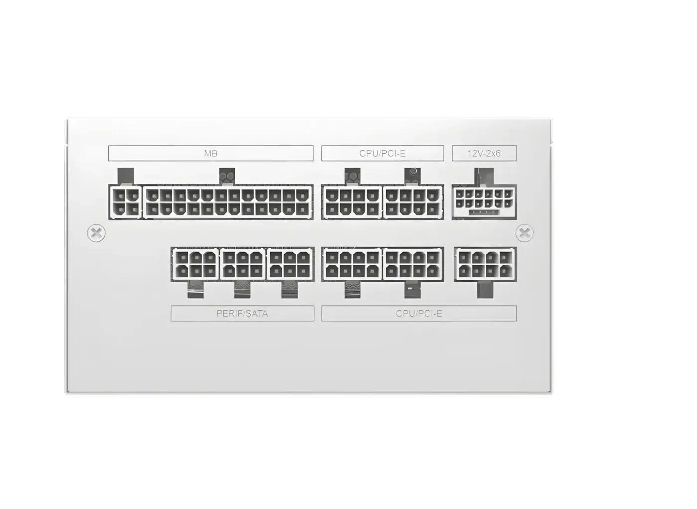 Image showing the fully modular backpanel design of the power supply unit