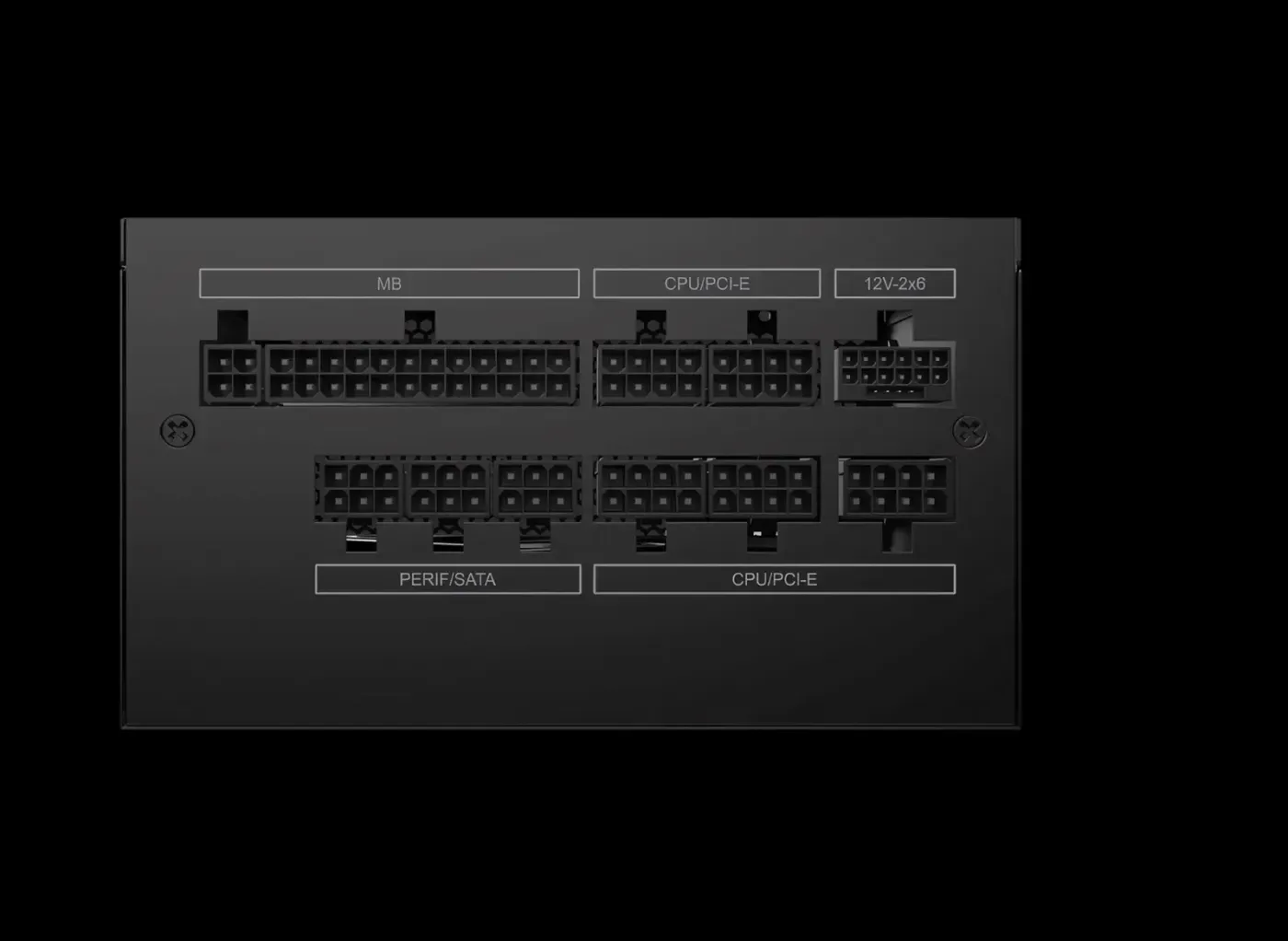 Full modular backpanel design of the Prime M 1000W power supply