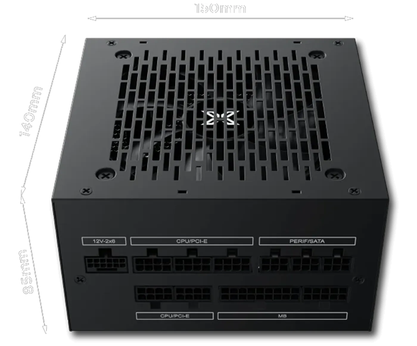 Xigmatek Thor T850M V3 power supply showing its single +12V DC output rating