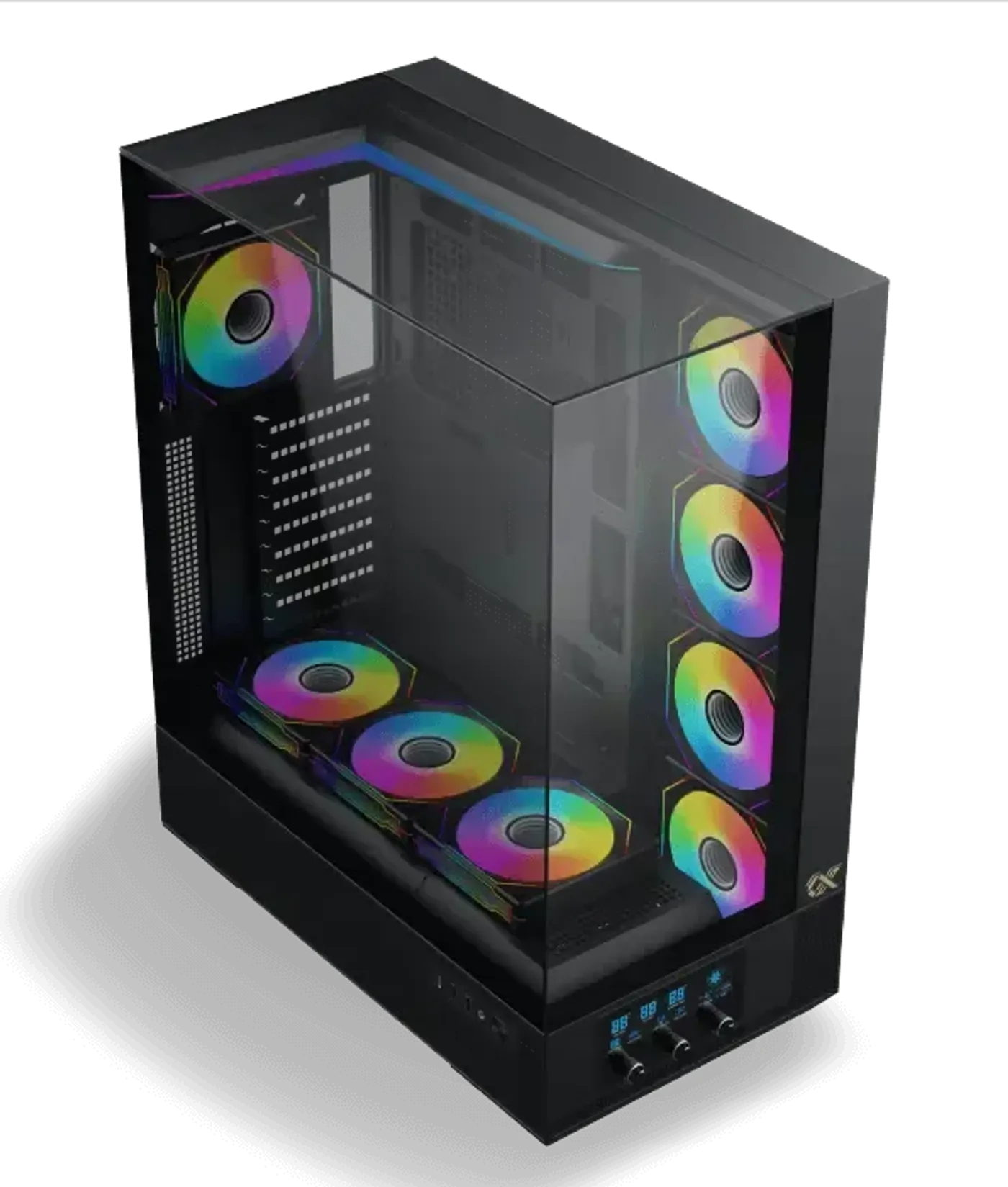 Three tempered glass panels on the Xigmatek Vision Pro case