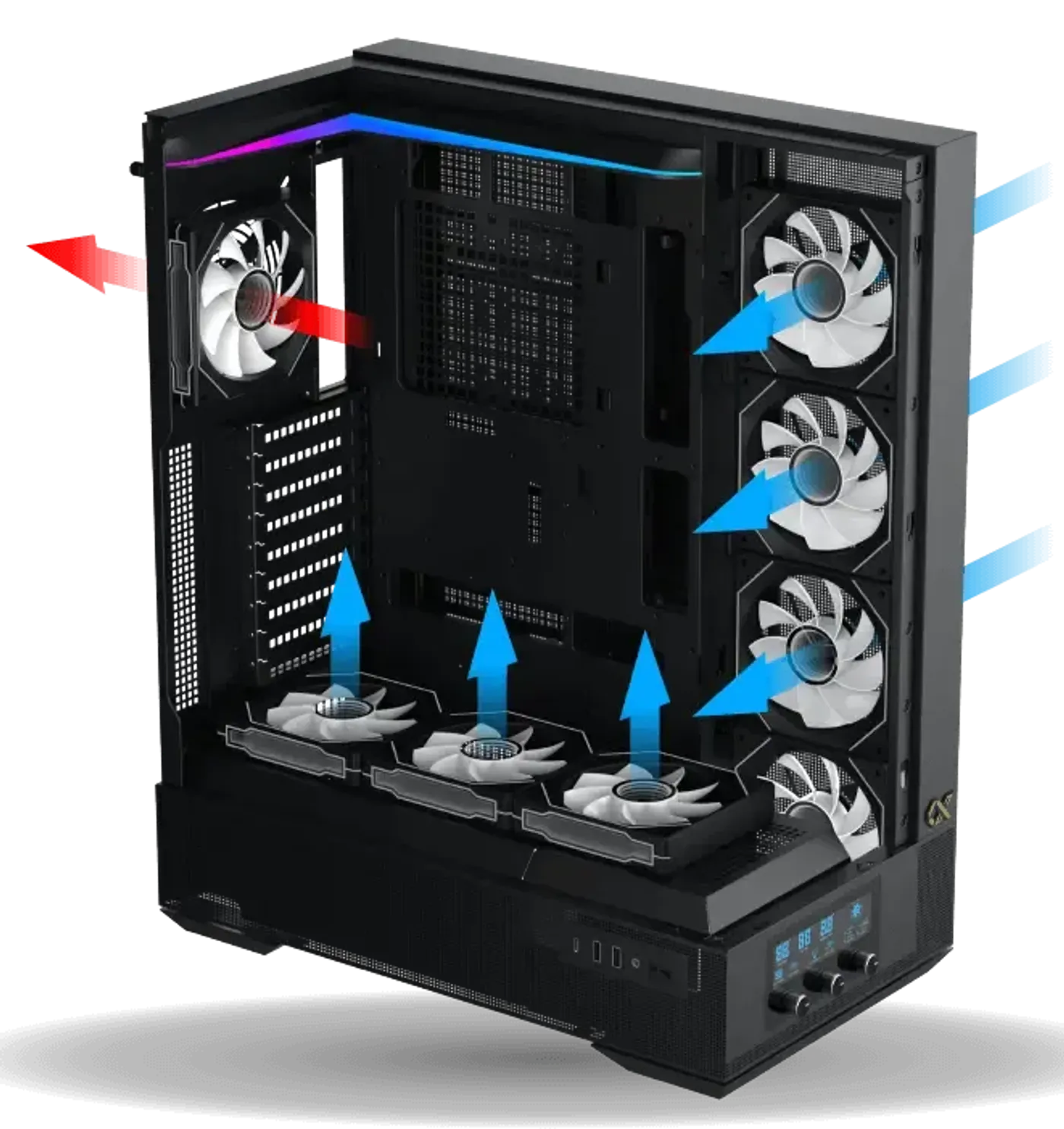 Airflow and ventilation features of the Xigmatek Vision Pro case