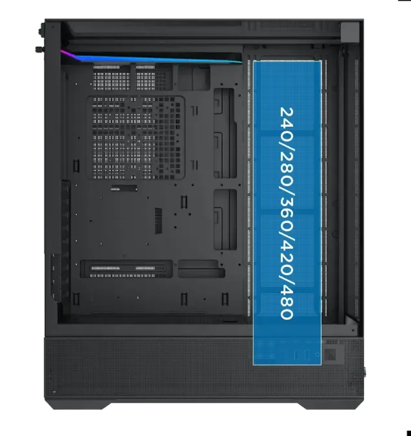Radiator mounting capability inside the Xigmatek Vision Pro chassis