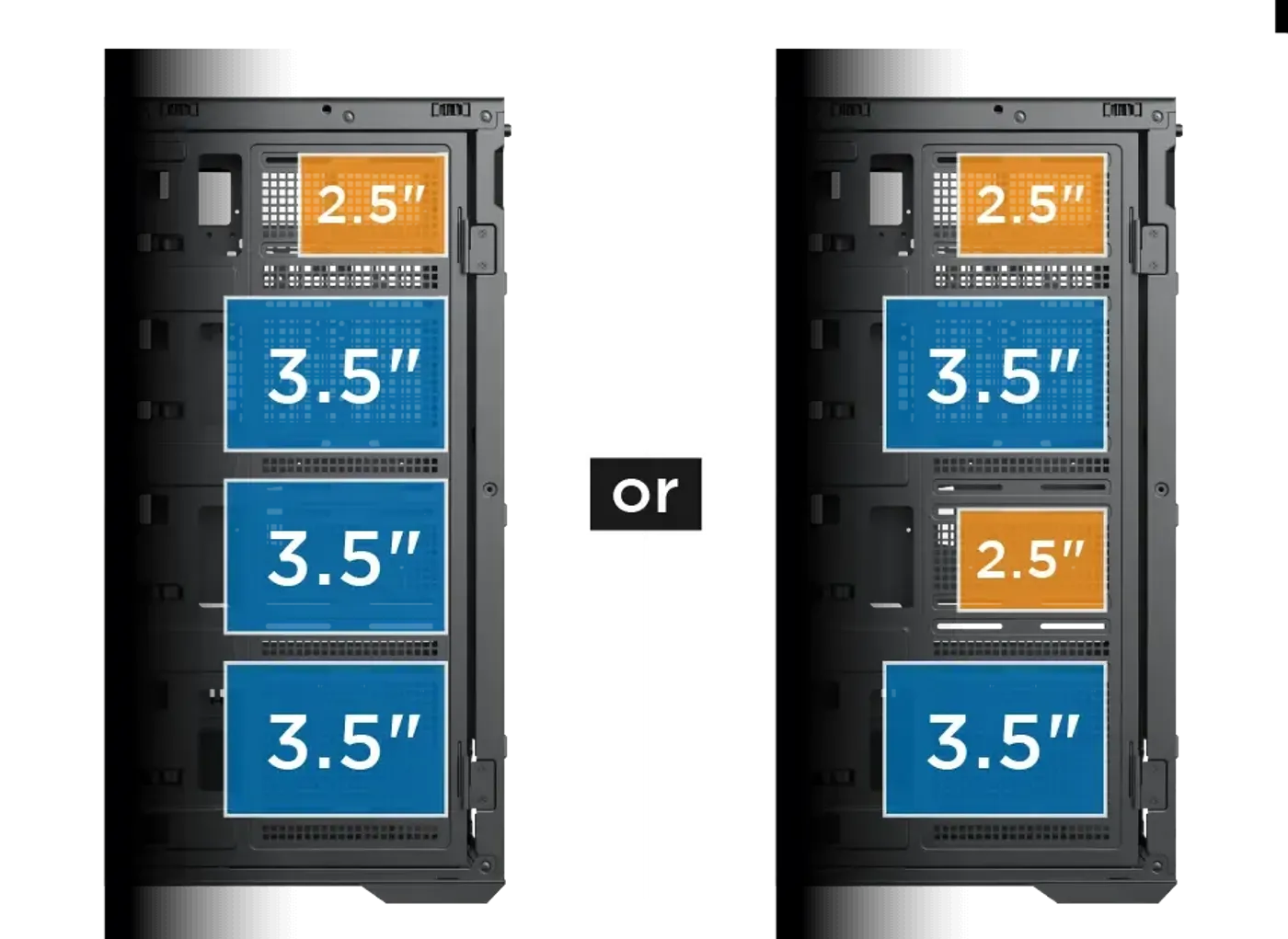 Flip cover drive mounting configuration A in the Vision Pro case