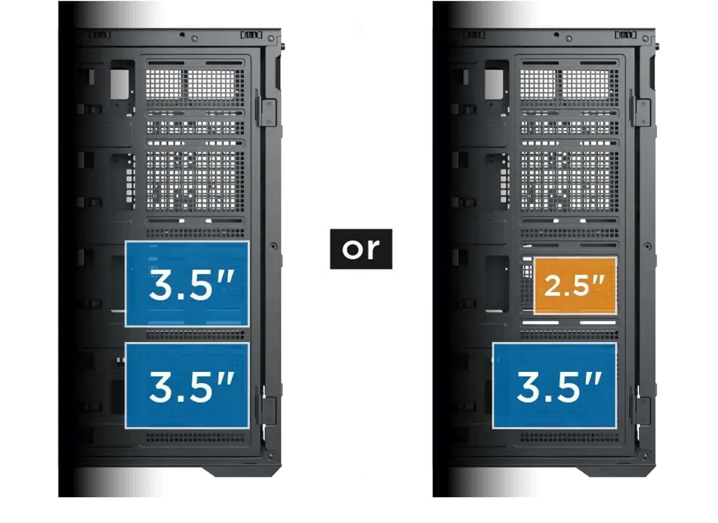 Flip cover drive mounting configuration B in the Vision Pro case