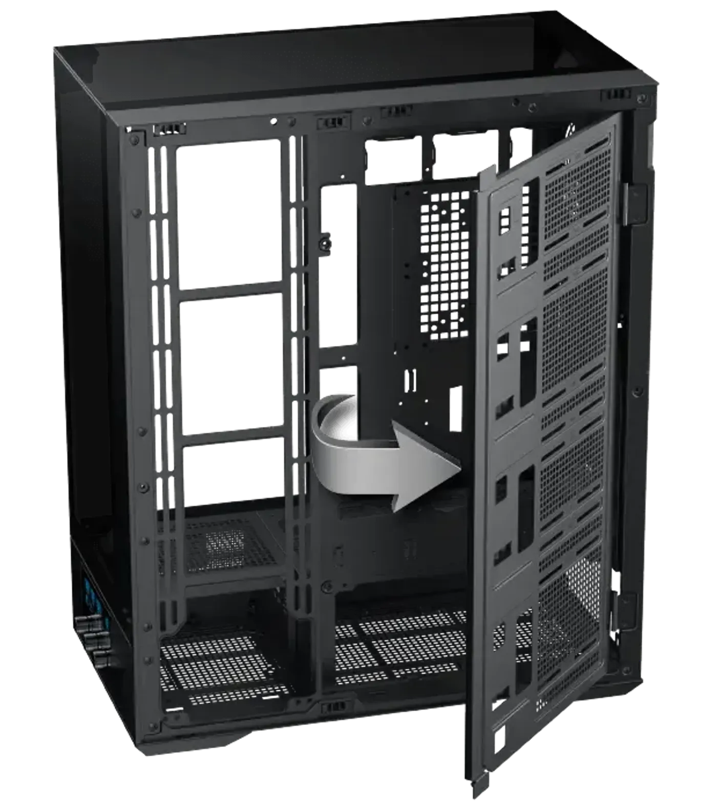 Expandable SSD and HDD mounting flip cover in the Vision Pro case