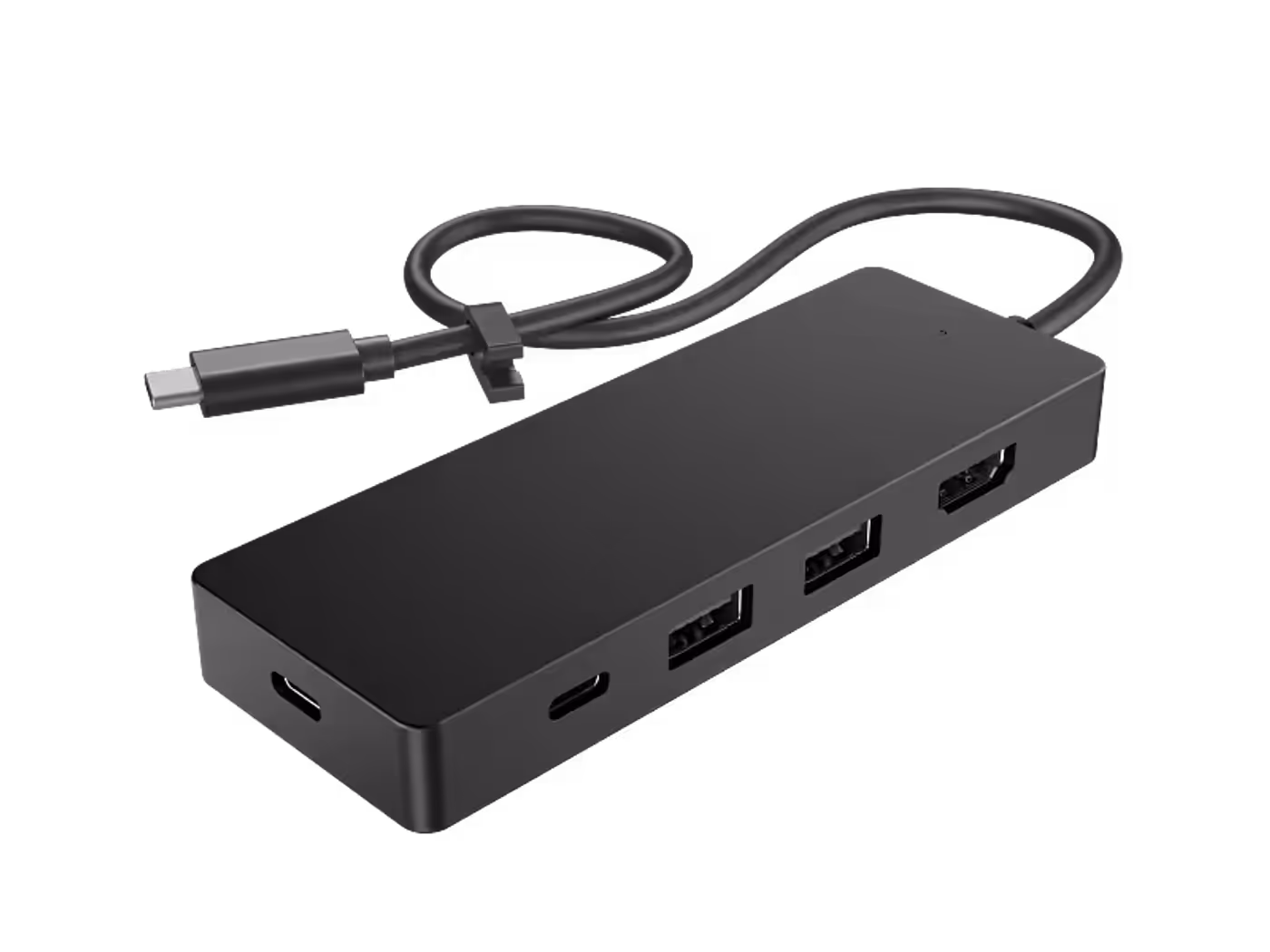 HP USB-C Travel Hub G3 BlackC CoreSet TopLeft WhiteBG