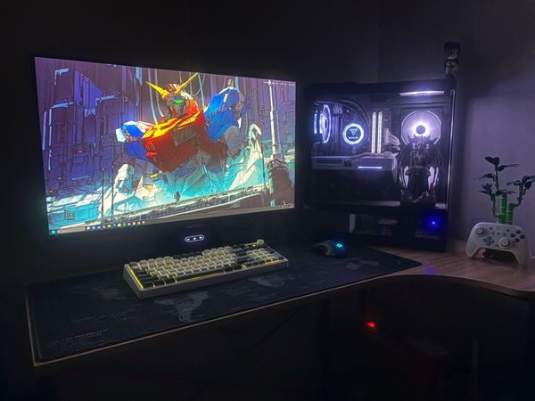 Gundam themed corner setup