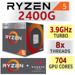 AMD RYZEN 5 2400G YD2400C5FBBOX