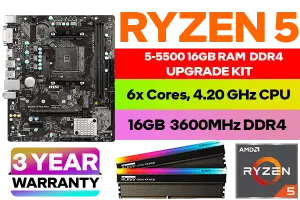 AMD RYZEN 5 5500 B450M A PRO MAX 16GB RGB 3600MHz Upgrade Kit