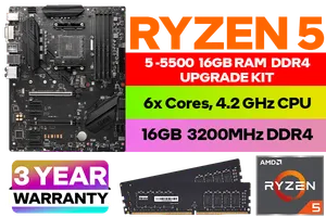 AMD RYZEN 5 5500 B550 Gaming GEN3 16GB 3200MHz Upgrade Kit