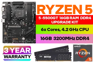 AMD RYZEN 5 5500GT B550 Gaming GEN3 16GB 3200MHz Upgrade Kit