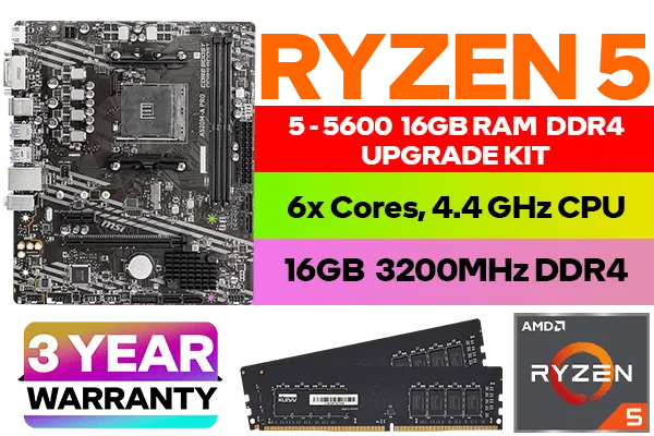CPU Ryzen 5 5600X MSI A520M-A PRO DDR4 16GB MSI A520M-A Pro AMD AM4 mATX Gaming Motherboard : Amazon.co