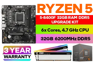 AMD RYZEN 5 8400F PRO B650M B 32GB DDR5 6200MHz Upgrade Kit