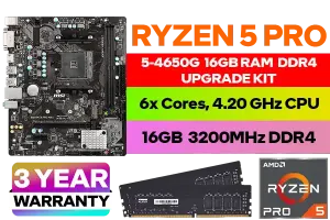 AMD RYZEN 5 PRO 4650G B450M A PRO MAX 16GB 3200MHz Upgrade Kit