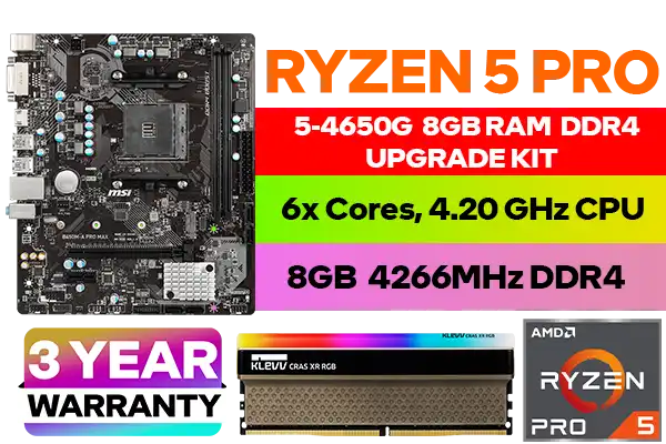 RYZEN 5 PRO 4650G PRO B550M-P 8GB RGB 4266MHz Upgrade Kit | Evetech