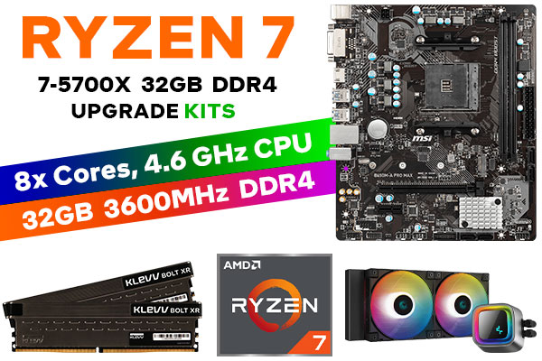 AMD RYZEN 7 5700X B450M-A PRO MAX 32GB 3600MHz Upgrade Kit | Evetech
