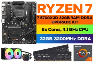 AMD RYZEN 7 5700X3D B550 Gaming GEN3 32GB 3200MHz Upgrade Kit