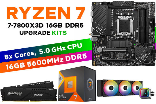 AMD RYZEN 7 7800X3D PRO B650M-A WIFI 16GB DDR5 5600MHz Upgrade Kit