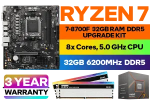 AMD RYZEN 7 8700F PRO B650M B 32GB DDR5 6200MHz Upgrade Kit