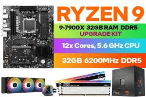 AMD RYZEN 9 7900X PRO B650 S WiFi 32GB RGB DDR5 6200MHz Upgrade Kit