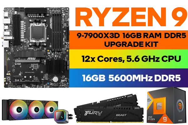 AMD RYZEN 9 7900X3D PRO B650-S WIFI 16GB DDR5 5600MHz Upgrade Kit