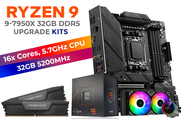 AMD RYZEN 9 7950X MAG B650M Mortar WiFi 32GB DDR5 5200MHz Upgrade Kit