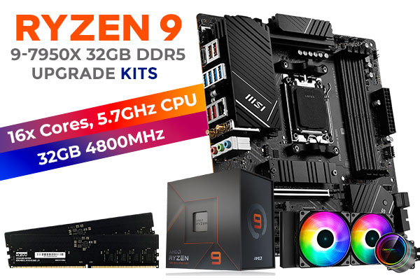 AMD RYZEN 9 7950X PRO B650M-A WiFi 32GB DDR5 4800MHz Upgrade Kit