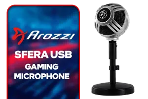 Arozzi Sfera USB Gaming Microphone Chrome