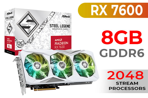 【exryota1】STEEL LEGEND RADEON RX 7600 ASRock AMD Radeon RX 7600 XT Steel Legend 16GB OC: beste