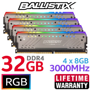Ballistix Tactical Tracer RGB 32GB 3000MHz DDR4 South Africa