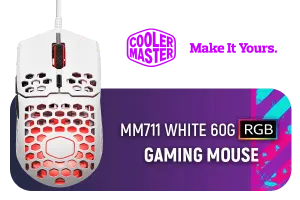 Cooler Master MM711 Gaming Mouse Matte White