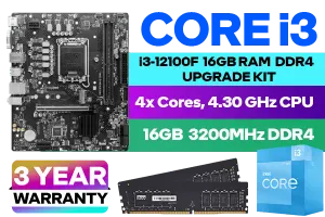 Core i3 12100F PRO B760M-E DDR4 16GB 3200MHz Upgrade Kit