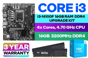 Core i3 14100F PRO B760M-E DDR4 16GB 3200MHz Upgrade Kit