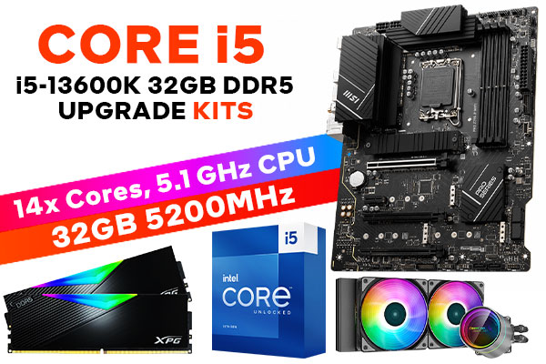 Intel 13th Gen Core i5-13600K MSI PRO Z790-P WIFI 32GB RGB DDR5 5200MHz  Upgrade Kit MSI PRO Z790-P WIFI Intel Motherboard Intel 13th Gen Core 