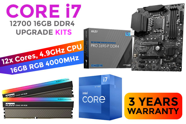 Core i7 12700 PRO Z690-P 16GB RGB 4000MHz Upgrade Kit