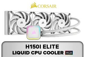 CORSAIR H150i RGB Elite Liquid CPU Cooler White