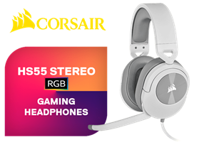 Corsair HS55 Stereo Gaming Headset - White