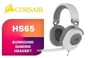 Corsair HS65 Surround Gaming Headset - White