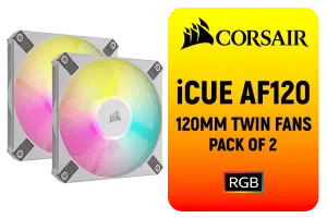 Corsair iCUE AF120 RGB PWM Fan Twin Pack White