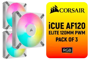 Corsair iCUE AF120 RGB PWM Triple Fan Kit White