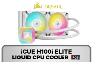 Corsair iCUE H100i Elite Capellix XT 240mm Liquid CPU Cooler White